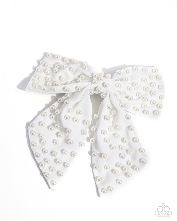 Best of Beauty White ✧ Hair Bow Clip