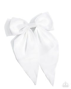 Hair Bow,White,Perfect Poise White ✧ Hair Bow Clip