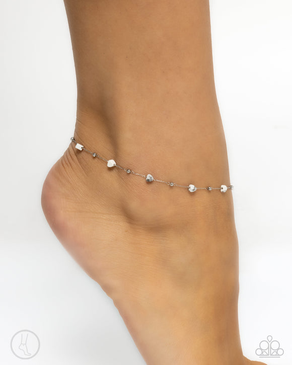 Dont Mention It White ✧ Anklet