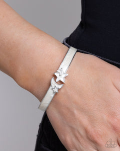 Bracelet Hinged,Moon,New,Stars,White,Celestial Cutie White ✧ Moon & Star Hinged Bracelet