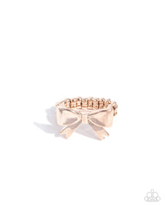 Ring Skinny Back,Rose Gold,Becoming Brilliant Rose Gold ✧ Bow Ring