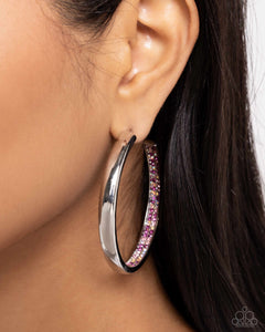 Earrings Hoop,Iridescent,Light Pink,New,Pink,Proper Pizzazz Pink ✧ Iridescent Hoop Earrings