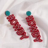 Howdy Headline Red  ✧ Seed Bead Post Earrings