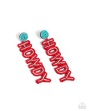 Howdy Headline Red  ✧ Seed Bead Post Earrings