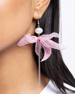 Earrings Fish Hook,Pink,Ballerina Build Pink ✧ Iridescent Earrings