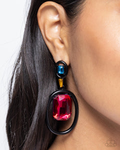 Black,Blue,Earrings Post,New,Pink,Yellow,Dipped in Dazzle Black ✧ Post Earrings