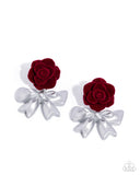 Rosette Rarity Red ✧ Post Earrings
