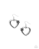 Crisscross Courtship Black ✧ Heart Earrings