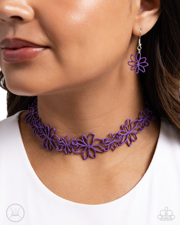 Bouquet Blend Purple ✧ Choker Necklace