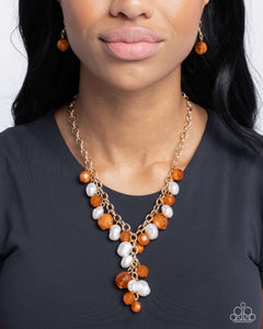 Necklace Short,Orange,Beehive Barrage Orange ✧ Necklace