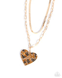 Cheetah Class Brown ✧ Heart Necklace