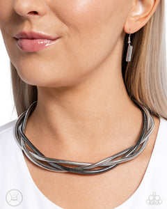 Favorite,Gunmetal,Necklace Choker,Necklace Short,Silver,Sleek Splendor Silver ✧ Choker Necklace