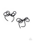 Sophisticated Sprinkle Black ✧ Bow Post Earrings