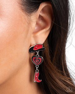 Black,Earrings Post,Favorite,Hearts,New,Red,Swing Dance Delight Multi ✧ Cowboy Heart Post Earrings