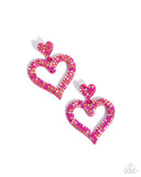 Dazzling Deed Pink ✧ Iridescent Heart Post Earrings