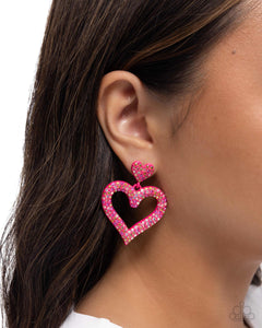 Earrings Post,Hearts,Iridescent,Pink,Valentine's Day,Dazzling Deed Pink ✧ Iridescent Heart Post Earrings