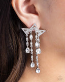 Stellar Scale White ✧ Star Post Earrings