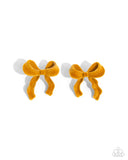 Dapper Dedication Yellow ✧ Bow Post Earrings