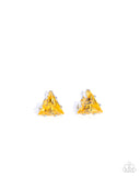 Triangular Twinkle Yellow ✧ Post Earrings