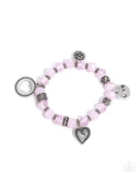 Filigree Finesse Pink ✧ Heart Stretch Bracelet