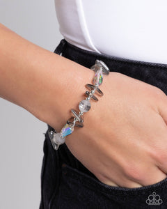 Bracelet Stretchy,Favorite,New,Silver,UV Shimmer,Reflective Ritardando Silver ✧ UV Stretch Bracelet