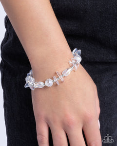 Bracelet Stretchy,Iridescent,New,White,Reflective Ritardando White ✧ Iridescent Stretch Bracelet