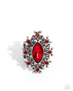 Holiday,New,Red,Ring Wide Back,Elaborate Effect Red ✧ Ring