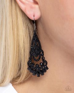 Black,Earrings Fish Hook,Opera Stage Black ✧ Earrings