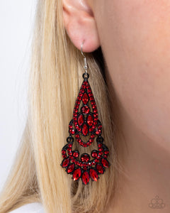 Earrings Fish Hook,Red,Opera Stage Red ✧ Earrings