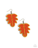 The FROND Page Orange ✧ Seed Bead Earrings