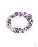 Seed Bead Scene Purple ✧ Coil Bracelet