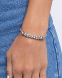 Serious Sentiment White ✧ Sliding Bead Bracelet