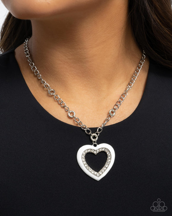 Romantic Rule White ✧ Heart Necklace