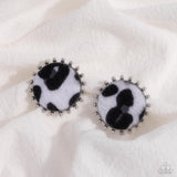 Cowhide Couture Black ✧ Post Earrings