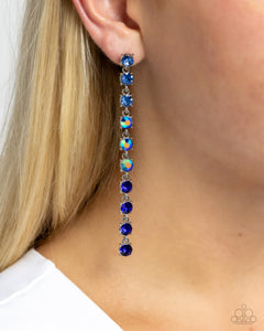 Blue,Earrings Post,Iridescent,Opulent Ombré Blue ✧ Iridescent Post Earrings