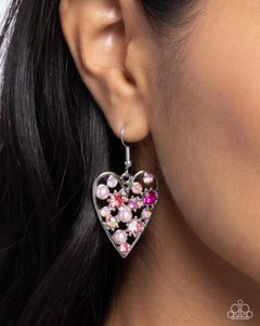 Earrings Fish Hook,Hearts,Iridescent,Light Pink,Pink,Valentine's Day,Unbelievable Shimmer Pink ✧ Iridescent Heart Earrings