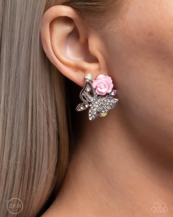 Fanciful Facade Multi ✧ Iridescent Butterfly Clip-On Earrings