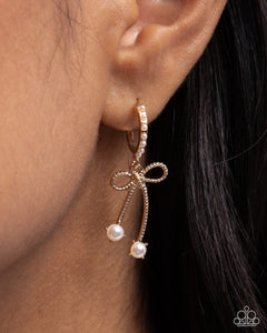 Earrings Hoop,Gold,Charming Coquette Gold ✧ Bow Hoop Earrings