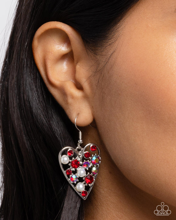 Unbelievable Shimmer Red ✧ Heart Earrings