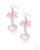 Feminine Freefall Pink ✧ Heart & Bow Earrings