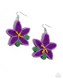 Seed Bead Symmetry Purple ✧ Earrings