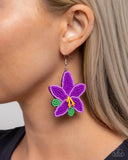 Seed Bead Symmetry Purple ✧ Earrings