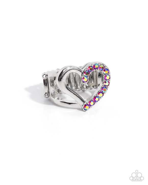 Abstract Attraction Pink ✧ Heart Ring