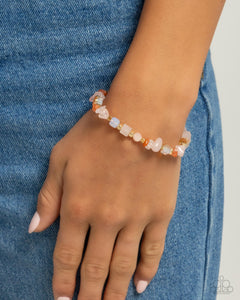 Bracelet Stretchy,Gold,New,Opalescent,Orange,Pink,Magical Motley Pink ✧ Stretch Bracelet