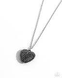 Smitten Sensation Silver ✧ Hematite Heart Necklace