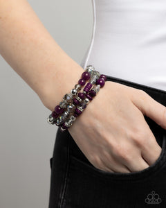 Bracelet Stretchy,Favorite,Iridescent,Purple,Complimentary Chic Purple ✧ Iridescent Stretch Bracelet