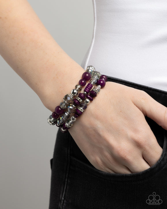 Complimentary Chic Purple ✧ Iridescent Stretch Bracelet