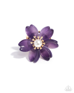 Purple,Ring Wide Back,Floral Force Purple ✧ Ring