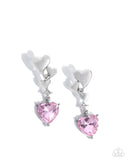 Valentines Vaudeville Pink ✧ Heart Post Earrings