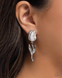 Timeless Tulip White ✧ Post Earrings